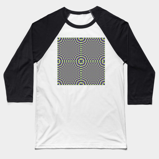 Optical #Art: Moving #Pattern #Illusion - #OpArt Baseball T-Shirt by rastyrcom